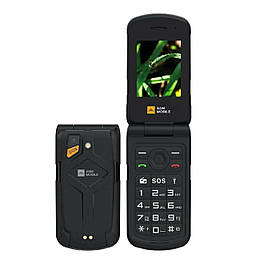 Телефон розкладачка AGM M10 black 4G російська клавіатура інтернет