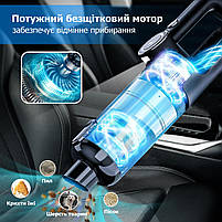 Автопилосос акумуляторний для автомобіля Vacuum Cleaner VC30 - потужний бездротовий автопилосос для машини, фото 3