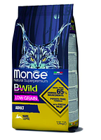 Сухий низькозерновий корм для дорослих котів Monge BWild Low Grain Hare Adult Cat с з м'ясом зайця