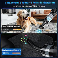 Автопилосос акумуляторний для автомобіля Vacuum Cleaner VC30 - потужний бездротовий автопилосос для машини, фото 4
