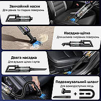 Автопилосос акумуляторний для автомобіля Vacuum Cleaner VC30 - потужний бездротовий автопилосос для машини, фото 5