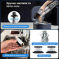 Автопилосос акумуляторний для автомобіля Vacuum Cleaner VC30 - потужний бездротовий автопилосос для машини, фото 8