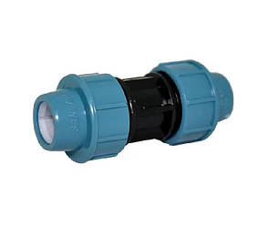 Муфта (фітінг) затискна 20*20 для з'єднання поліетиленової труби діаметром 20 мм