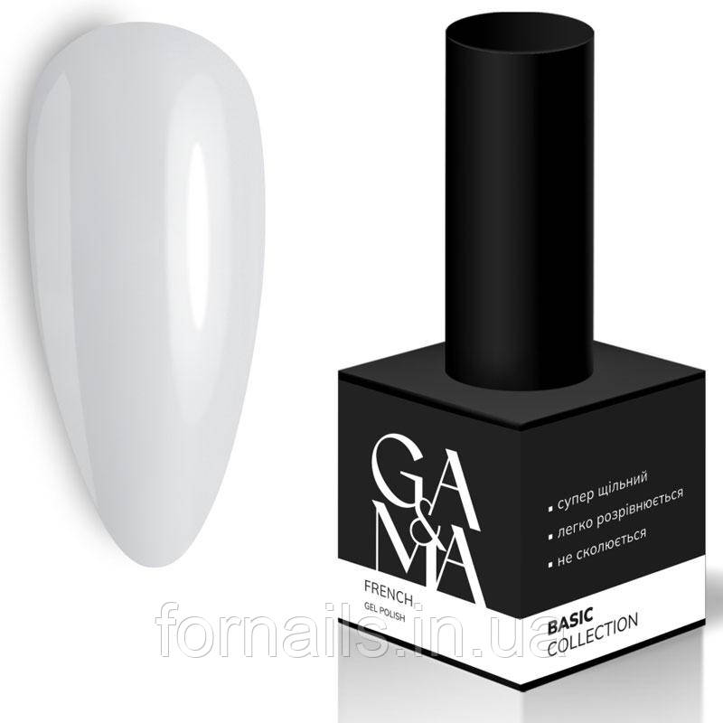 Гель-лак GaMa Gel Polish Basic collection French Базова колекція Френч 10 мл, фото 1