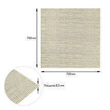 Самоклеюча декоративна 3D панель 700x700x8.5мм Білий Бамбук (071) SW-00000073, фото 3