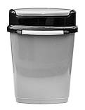 Відро для сміття пластикове 16 літрів Будиночок металік 30*24*41 см (Горизонт), фото 5