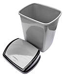 Відро для сміття пластикове 16 літрів Будиночок металік 30*24*41 см (Горизонт), фото 6