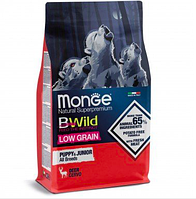 Сухий корм для щенят Monge Dog Bwild Low Grain Puppy & Junior оленина 2,5 кг