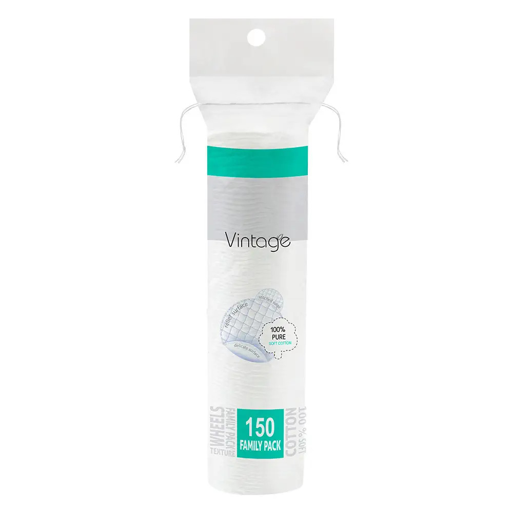 Ватні диски Vintage косметичні 150 шт., фото 1