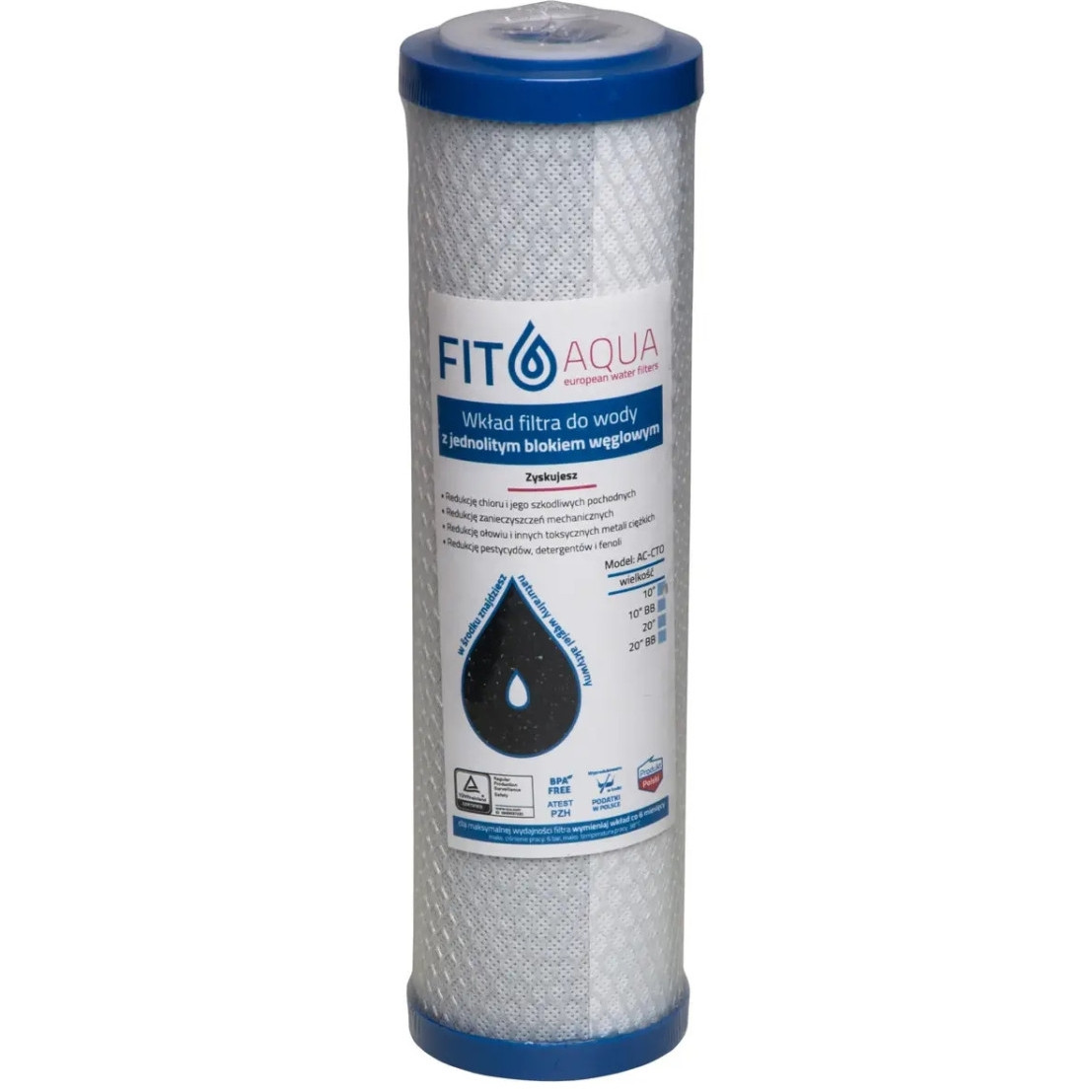 Картридж із брикетованого вугілля FITaqua AC-CTO-10, фото 1