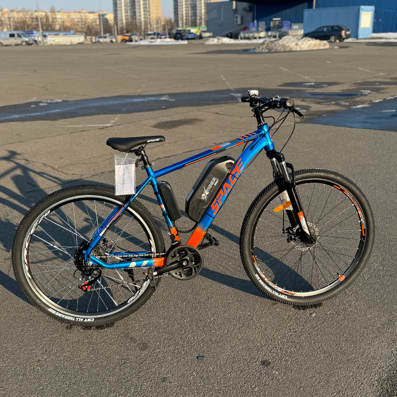 Електровелосипед E-Titan 29" SPACE MERCURY Blue 2025 48 В 500Вт MXSUS 10 Ah/ до 35 км запас ходу+індикаторна ручка+Pas-ассистент