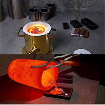 Графітовий набір для плавлення металів: 2шт.тигель 2 кг + форма + 3стрижні, фото 3