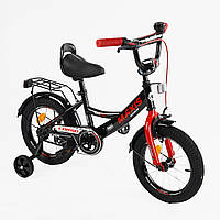 Велосипед 14" дюймів 2-х колісний "CORSO" MAXIS CL-14602 ручне гальмо, дзвіночок, сидіння з ручкою, додаткові колеса, ЗІБРАНИЙ НА