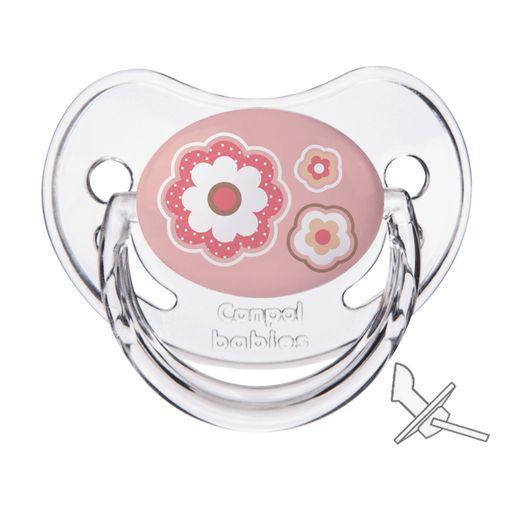 Пустушка силіконова анатомічна 0-6 міс 22/565Canpol babies (Канпол бебис )рожеві квіти, фото 1