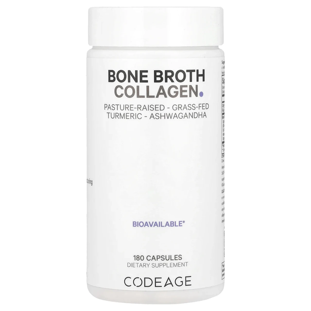 Codeage, Bone Broth Collagen, 180 растительных капсул, фото 1