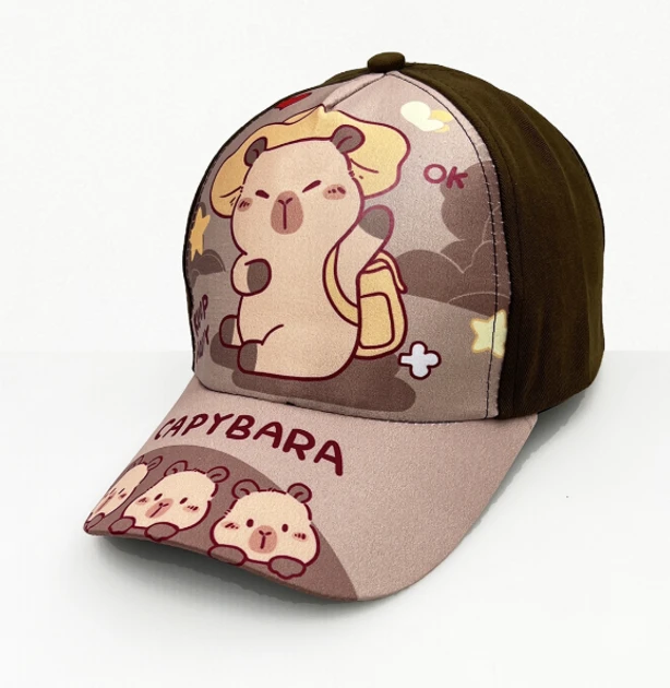 Кепка бейсболка для хлопчика Капібара Capybara коричнева 50-56, фото 1