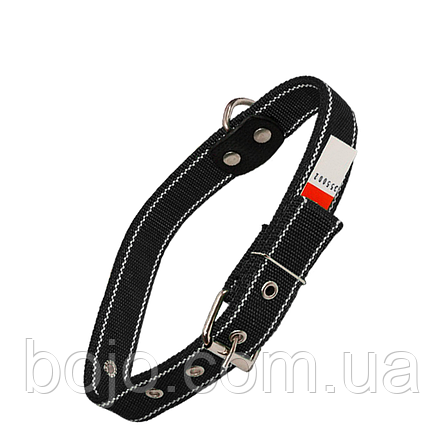 Нашийник капроновий для собак №135 повійний 35 мм - довжина 64 см, Чорний (2021), фото 2