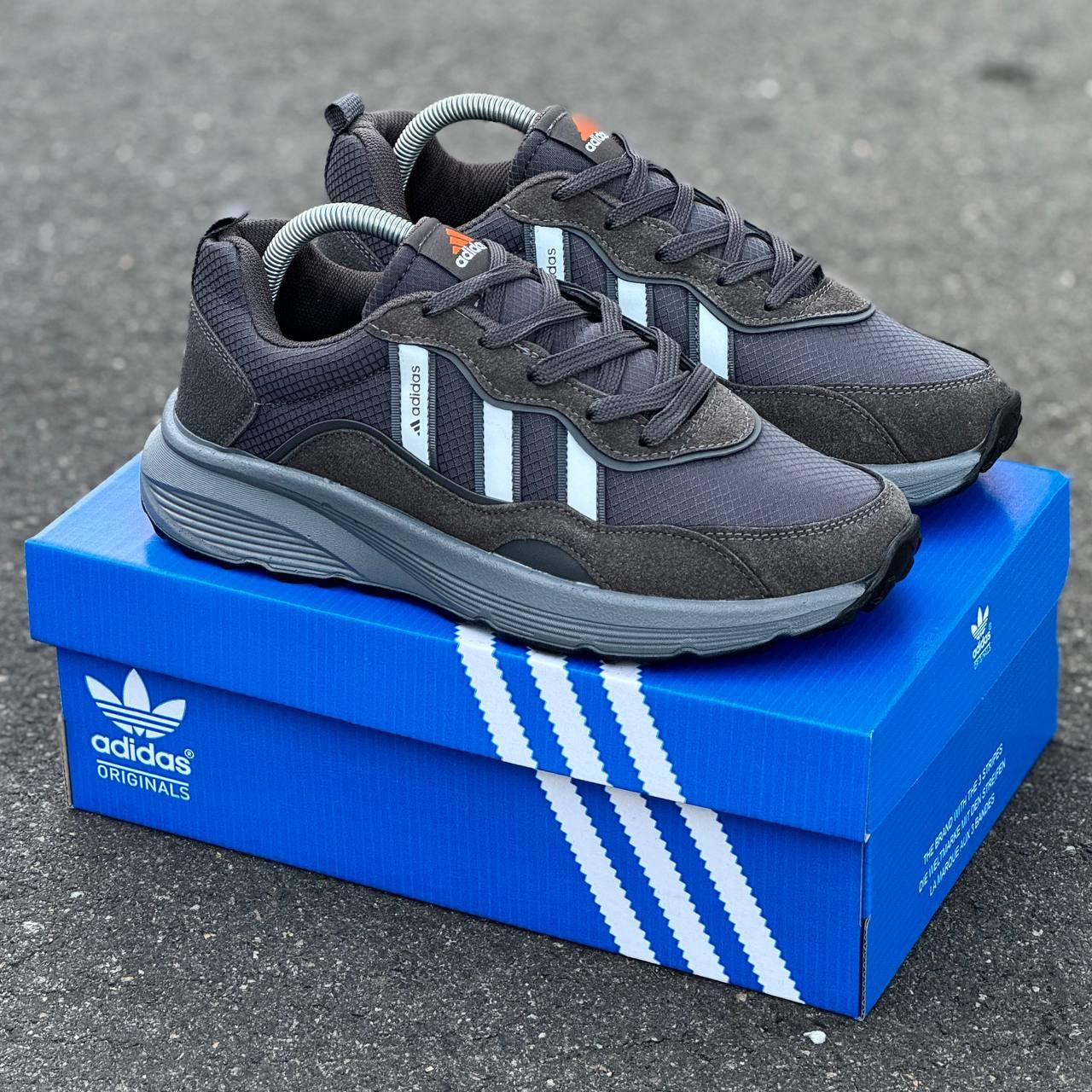 Кросівки чоловічі сірі Adidas Grey (18280), фото 1