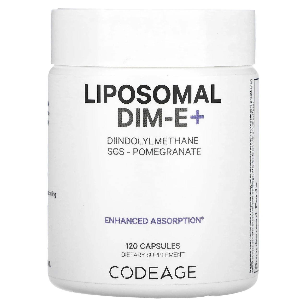 Codeage, Liposmal DIM-E+, гранат, 120 капсул, фото 1
