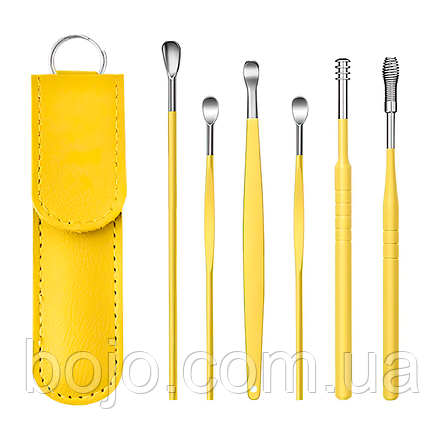 Набір інструментів для чищення вух TOOL SET жовтий чохол 2190 (205), фото 3