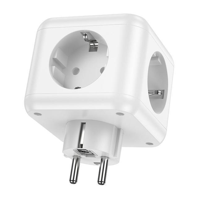 Сетевое ЗУ адаптер-тройник Borofone BAC10 3*EU, 3*USB, 1*Type-C Сетевое ЗУ адаптер-тройник Borofone BAC10 3*EU, 3*USB, 1*Type-C