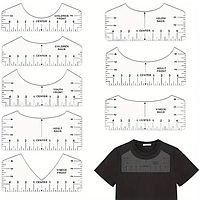 Лекало для шиття, набір лекал для розкрою горловини 8 шт