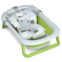 Ванночка складана з термометром і матрациком El Camino ME 1151 PLUS, grass green