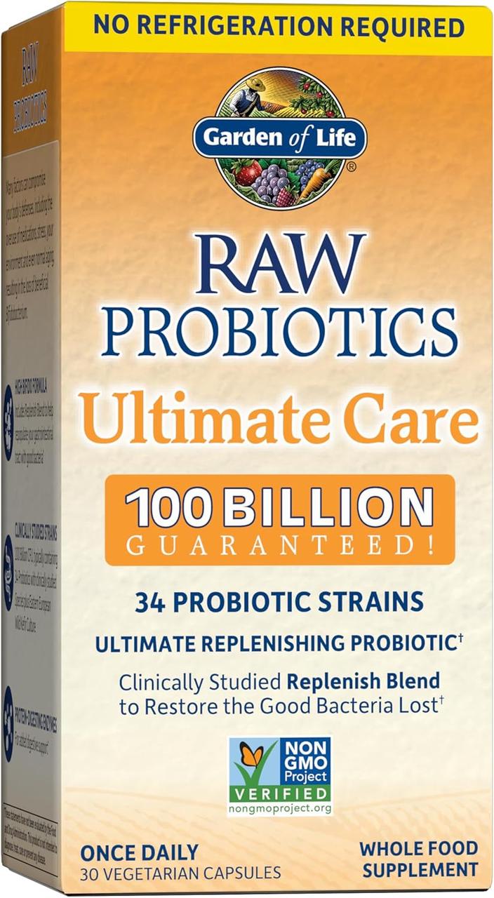 Garden of Life Raw Probiotics ULTIMATE CARE 100 Billion 30 Capsules