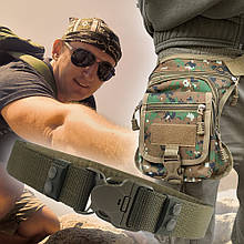 Набір 2 в 1 для справжнього чоловіка:  ремінь, сумка на стегно, Хакі-камуфляж