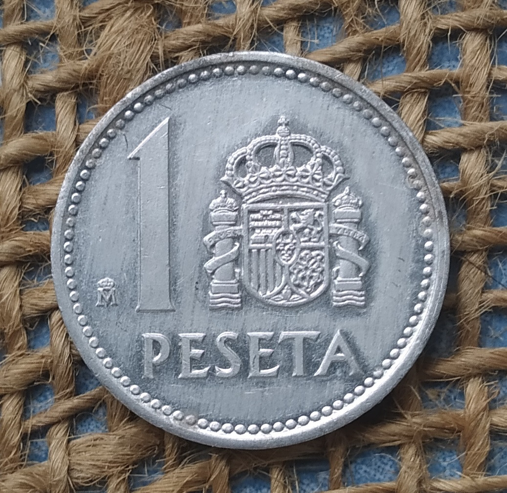 1 песета 1987 року. Iспанiя