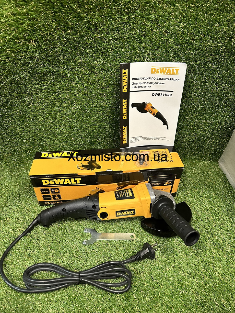 Електрична шліфмашина DeWalt DWE8110S (900 Вт, 125 коло, з регулюванням обертів) Болгарка Деволт