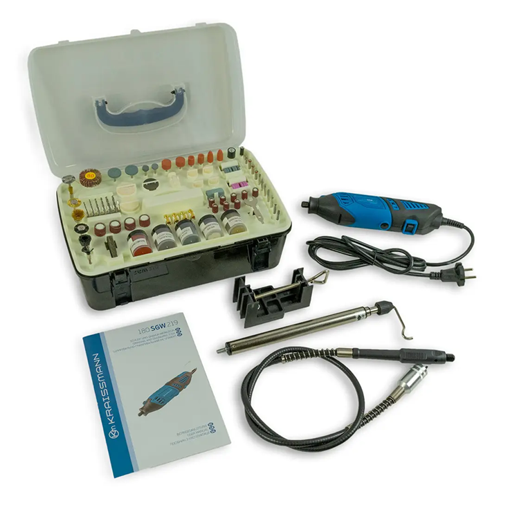 Гравер Kraissmann 180 SGW 219 (стійка, гнучкий вал, 219 насадок), фото 1