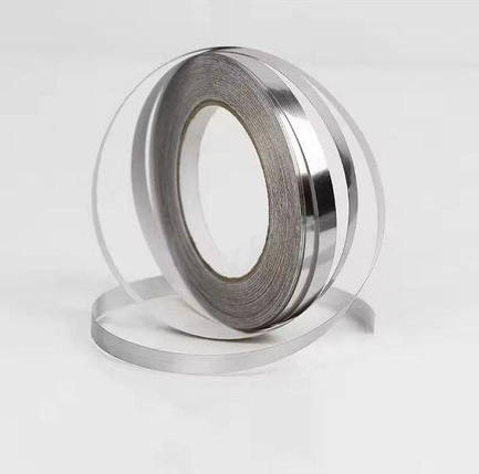 ПВХ-наклейка смуга Срібло 50 м х 0,5 см для декору, фото 1