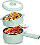 Каструля електрична 1,5 л 20 см 600 Вт Electric Cooking Pot 220 Вт Green, фото 3