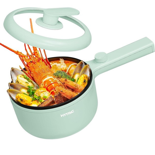 Каструля електрична 1,5 л 20 см 600 Вт Electric Cooking Pot 220 Вт Green