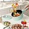 Каструля електрична 1,5 л 20 см 600 Вт Electric Cooking Pot 220 Вт Green, фото 5