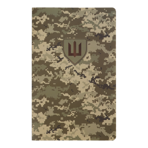Нотатник А5 клітинка 64 аркуші, Buromax MILITARY із синтетичного каменю, піксель