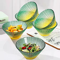 Салатниця скляна, набір салатників 6 шт об'ємом 300 мл