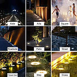 Сонячні вуличні світильники для дому та саду Solar Disk Lights комплект із 4 штук, фото 7