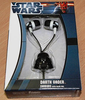 Наушники-вкладки Дарт Вейдер Funko Pop! Gear з мікрофоном Star Wars, фото 2