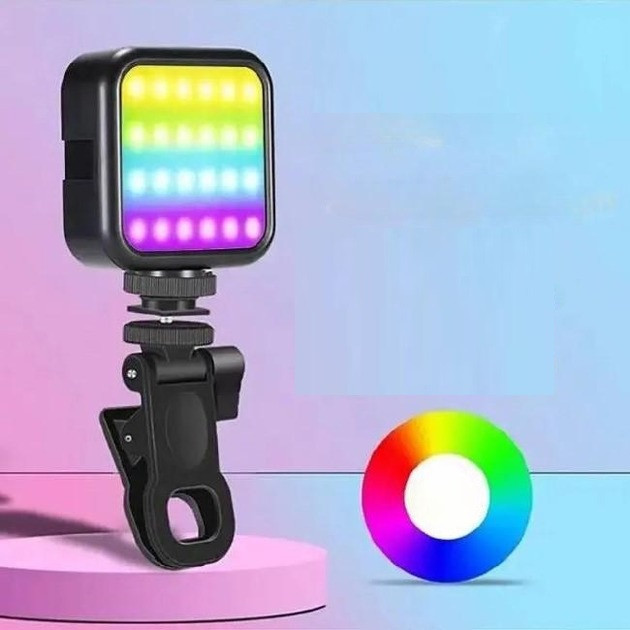 Світлодіодна лампа RGB для студійних фото та відеознімань AY-83 Світлодіодний кліпсовий світильник