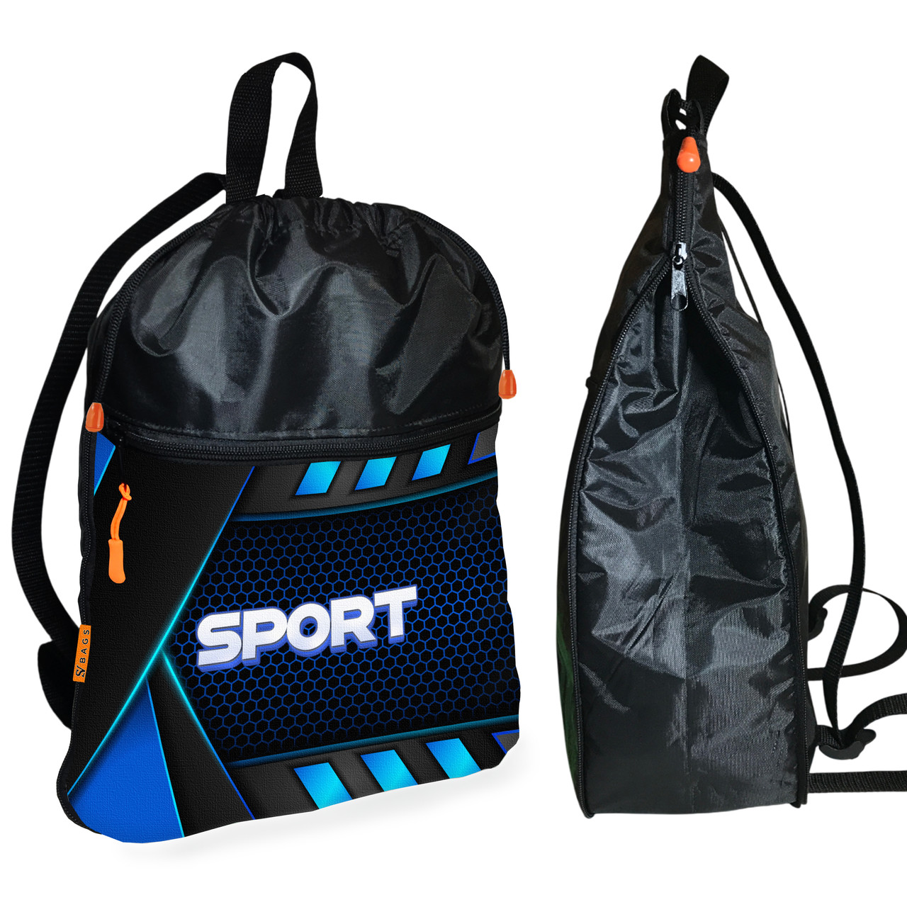 Рюкзак-мішок для взуття, спортивної форми Sport дитяча сумка для змінки з розширювачем (01406), фото 1