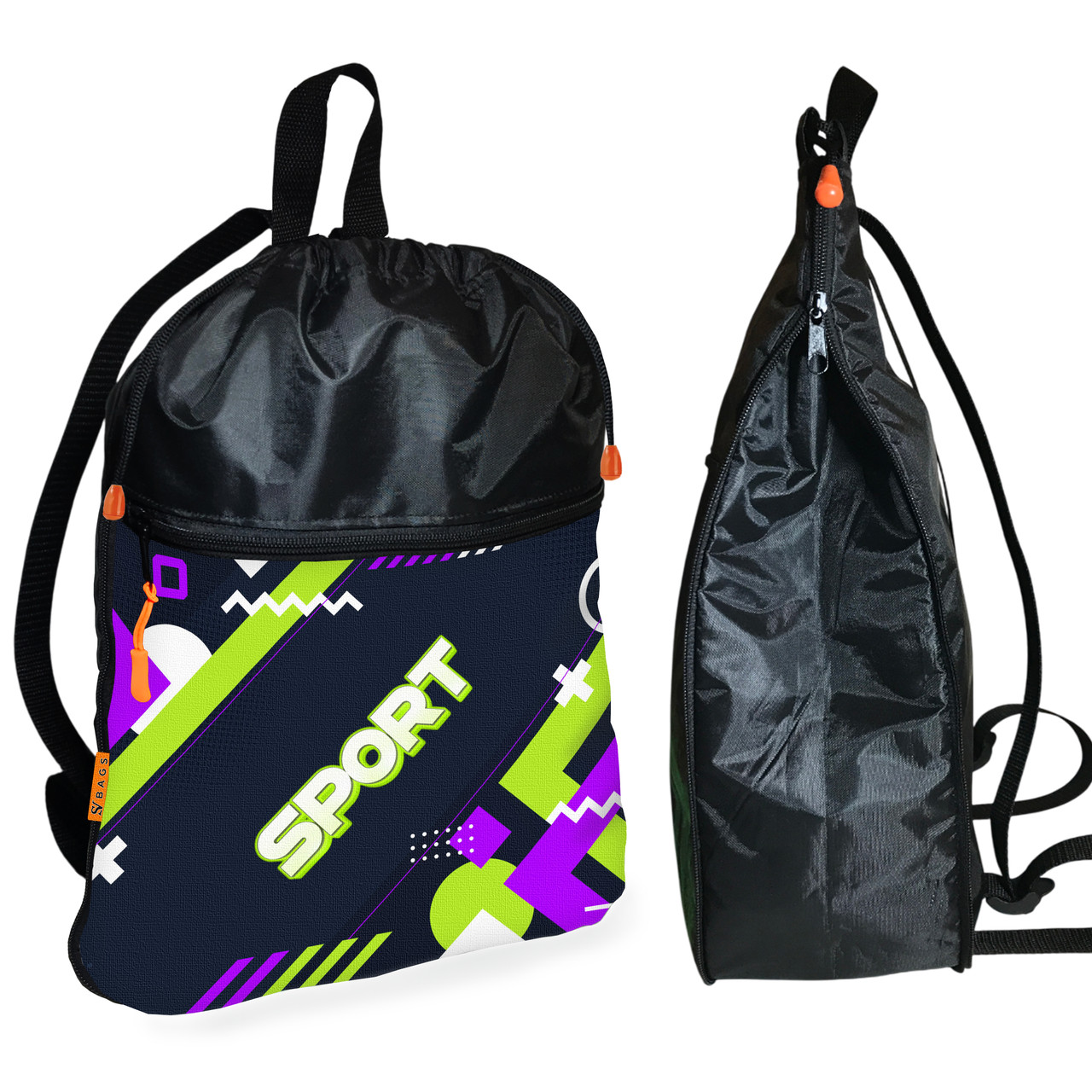 Рюкзак-мішок для взуття, спортивної форми Sport дитяча сумка для змінки з розширювачем (01409), фото 1