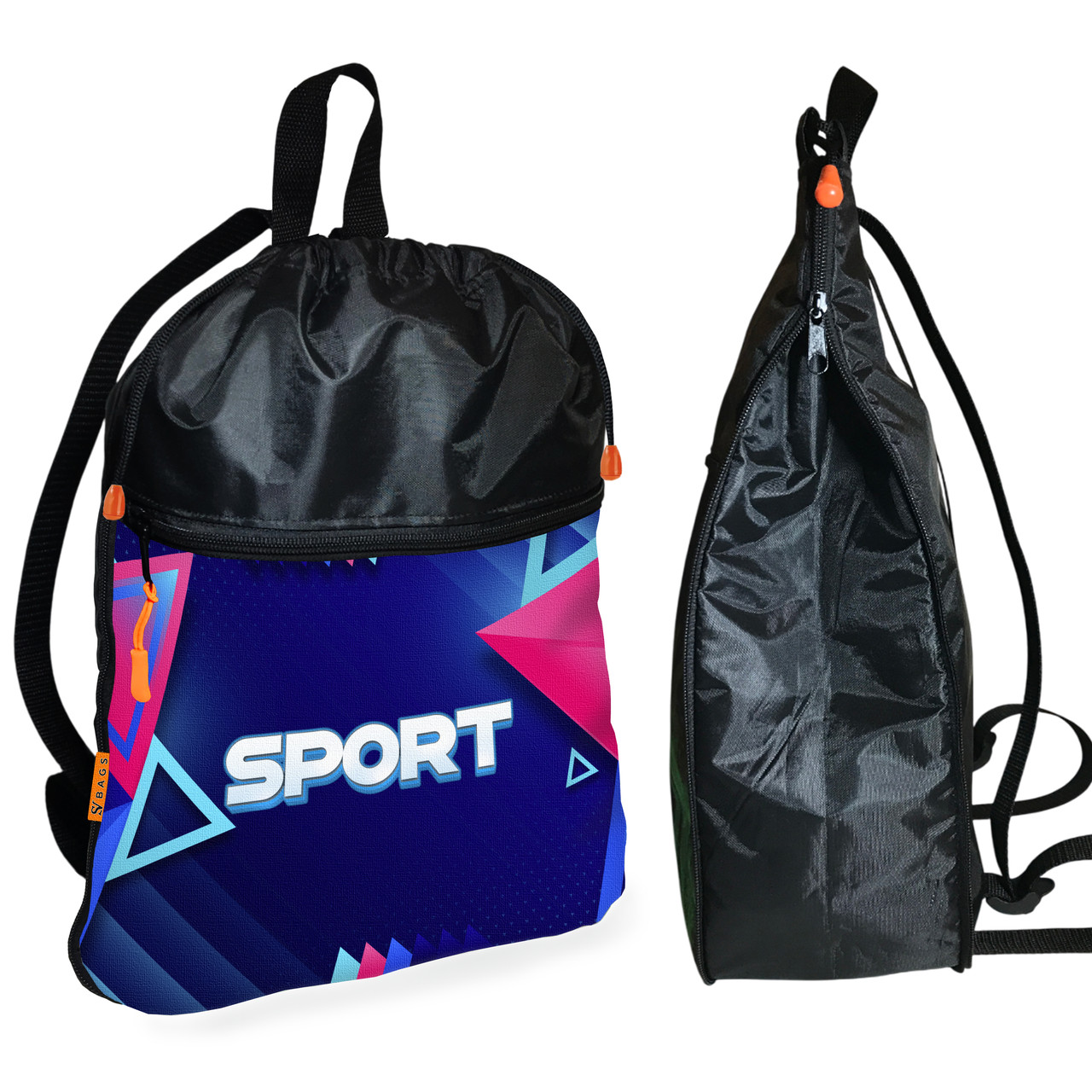 Рюкзак-мішок для взуття, спортивної форми Sport дитяча сумка для змінки з розширювачем (01415), фото 1