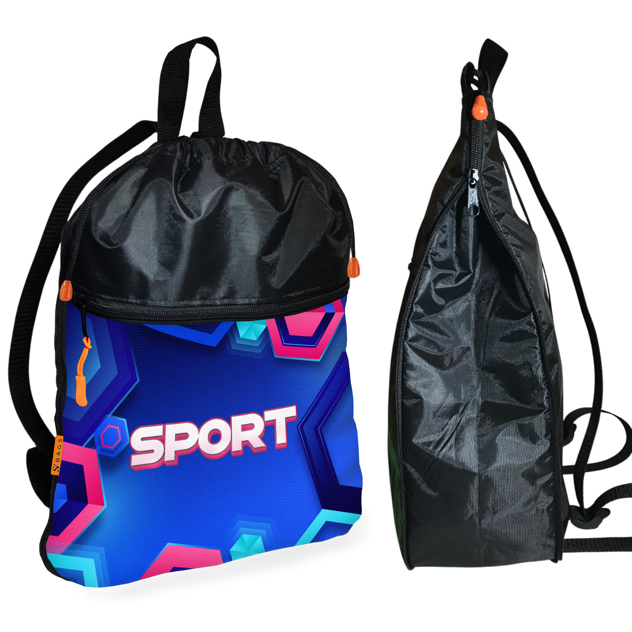 Рюкзак-мішок для взуття, спортивної форми Sport дитяча сумка для змінки з розширювачем (01416), фото 1