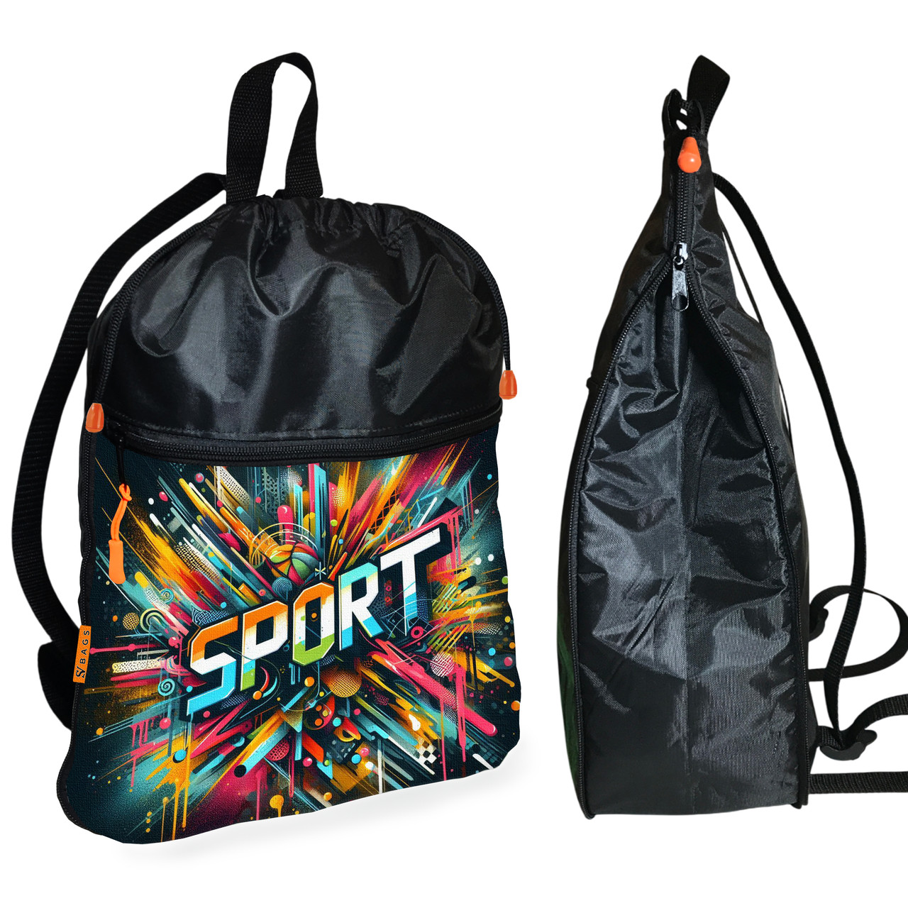 Рюкзак-мішок для взуття, спортивної форми Sport дитяча сумка для змінки з розширювачем (01424), фото 1