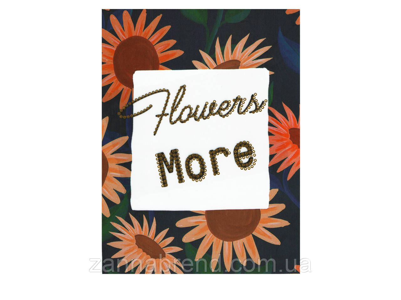 Термоаплікація з паєтками різнокольорова 19,5×26 см "Flowers More"