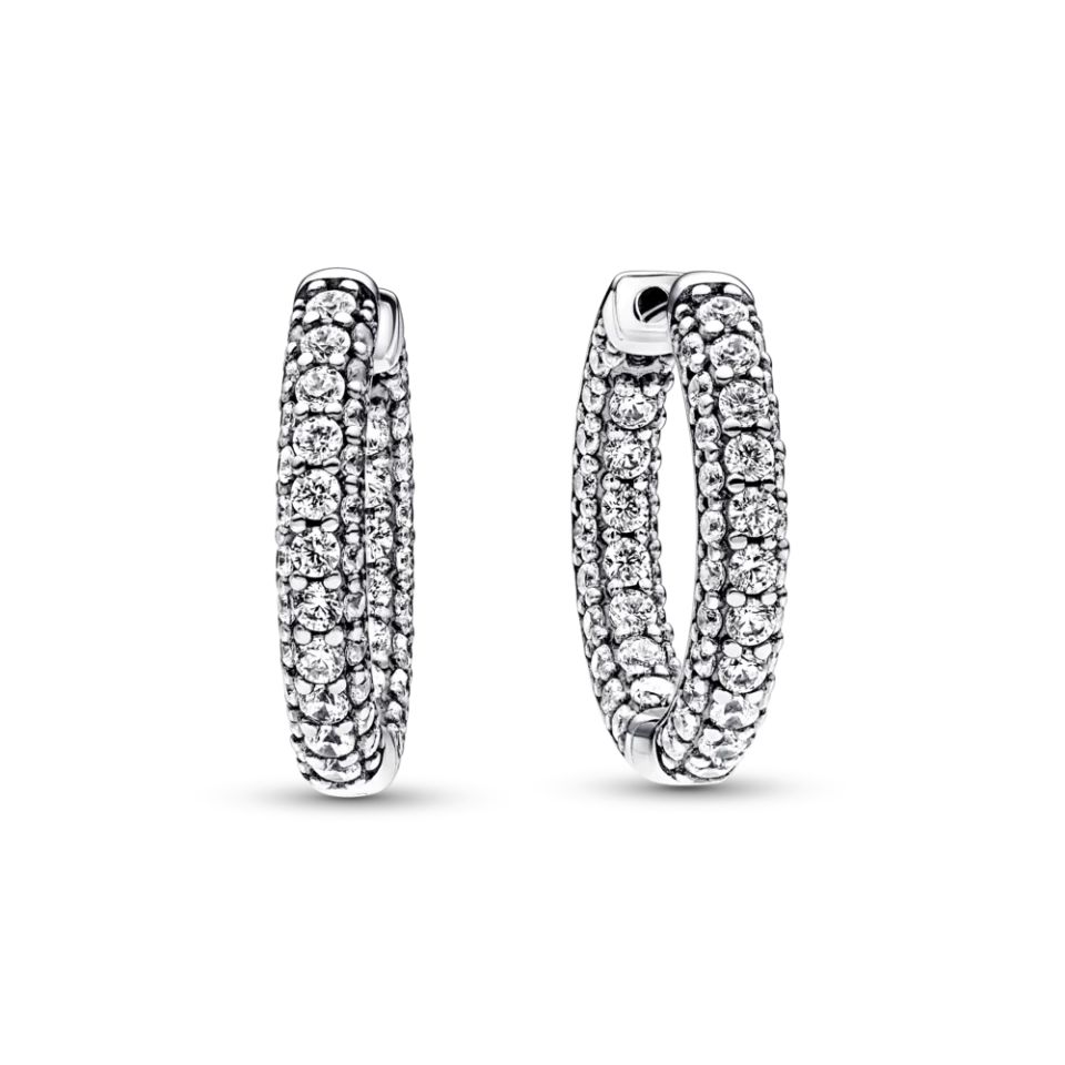 Срібні сережки No Brand Пандора Ряд паве (1865524951), фото 1