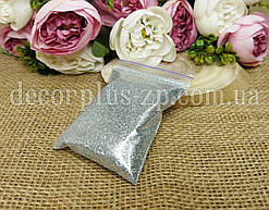 Гліттер срібло, уп/50г