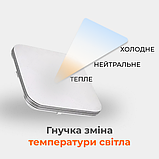 Світлодіодна люстра з пультом 50Вт накладна квадратна 33 на 33см зі зміною температури світла та яскравості BIOM SML-S01-50/2, фото 2